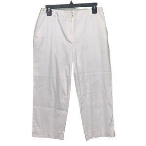 Charter Club Katherine Fit Cropped Length white womens size 8 petite